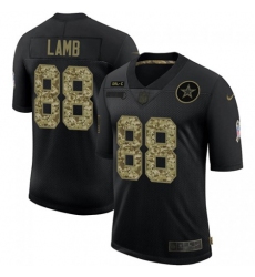 Men's Dallas Cowboys #88 CeeDee Lamb Nike 2020 Salute To Service Camo Limited NFL Jersey Black