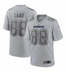 Men's Dallas Cowboys #88 CeeDee Lamb Nike Gray Atmosphere Fashion Game Jersey