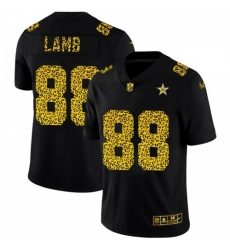 Men's Dallas Cowboys #88 CeeDee Lamb Nike Leopard Print Fashion Vapor Limited NFL Jersey Black
