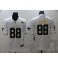 Men's Dallas Cowboys #88 CeeDee Lamb White Gold Limited Player Jersey