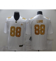 Men's Dallas Cowboys #88 CeeDee Lamb White Nike Leopard Print Limited Jersey