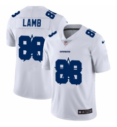 Men's Dallas Cowboys #88 CeeDee Lamb White Nike Team Logo Dual Overlap Limited NFL Jersey