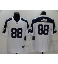 Men's Dallas Cowboys #88 CeeDee Lamb White Thanksgiving Throwback Limited Jersey