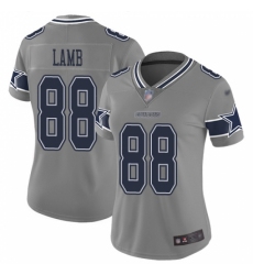 Women's Dallas Cowboys #88 CeeDee Lamb Gray Stitched Limited Inverted Legend Jersey