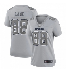 Women's Dallas Cowboys #88 CeeDee Lamb Nike Gray Atmosphere Fashion Game Jersey