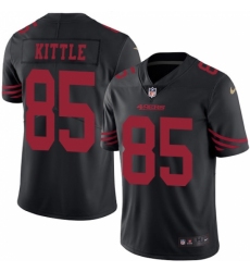 Men's Nike San Francisco 49ers #85 George Kittle Limited Black Rush Vapor Untouchable NFL Jersey