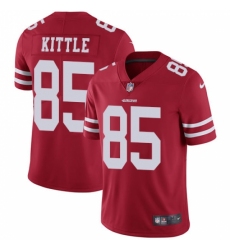 Men's Nike San Francisco 49ers #85 George Kittle Red Team Color Vapor Untouchable Limited Player NFL Jersey