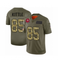 Men's San Francisco 49ers #85 George Kittle 2019 Olive Camo Salute to Service Limited Jersey