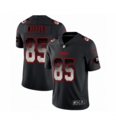 Men's San Francisco 49ers #85 George Kittle Black Smoke Fashion Limited Football Jersey