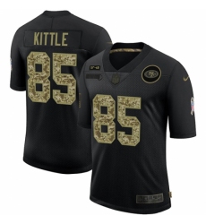 Men's San Francisco 49ers #85 George Kittle Camo 2020 Salute To Service Limited Jersey