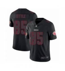 Men's San Francisco 49ers #85 George Kittle Limited Black Rush Impact Football Jersey