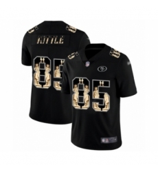 Men's San Francisco 49ers #85 George Kittle Limited Black Statue of Liberty Football Jersey