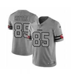 Men's San Francisco 49ers #85 George Kittle Limited Gray Team Logo Gridiron Football Jersey