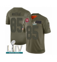 Men's San Francisco 49ers #85 George Kittle Limited Olive 2019 Salute to Service Super Bowl LIV Bound Football Jersey