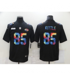 Men's San Francisco 49ers #85 George Kittle Rainbow Version Nike Limited Jersey