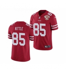 Men's San Francisco 49ers #85 George Kittle Red 2021 75th Anniversary Vapor Untouchable Limited Jersey