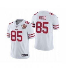Men's San Francisco 49ers #85 George Kittle White 2021 75th Anniversary Vapor Untouchable Limited Jersey