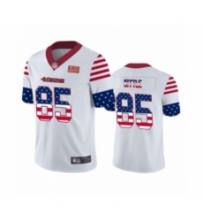 Men's San Francisco 49ers #85 George Kittle White Independence Day Limited Football Jersey