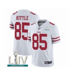 Men's San Francisco 49ers #85 George Kittle White Vapor Untouchable Limited Player Super Bowl LIV Bound Football Jersey