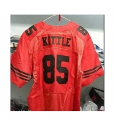 Men's San Francisco 49ers #85 George Kittle red black Jersey