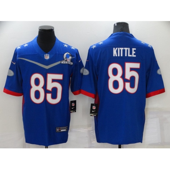 San Francisco 49ers #85 George Kittle Nike Royal 2022 NFC Pro Bowl Limited Player Jersey