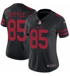 Women's Nike San Francisco 49ers #85 George Kittle Black Vapor Untouchable Limited Player NFL Jersey