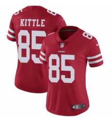 Women's Nike San Francisco 49ers #85 George Kittle Red Team Color Vapor Untouchable Limited Player NFL Jersey
