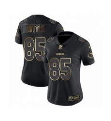 Women's San Francisco 49ers #85 George Kittle Black Gold Vapor Untouchable Limited Football Jersey