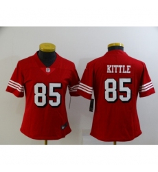 Women's San Francisco 49ers #85 George Kittle Limited Red Rush Vapor Untouchable Football Jerseys