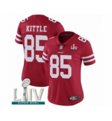 Women's San Francisco 49ers #85 George Kittle Red Team Color Vapor Untouchable Limited Player Super Bowl LIV Bound Football Jersey