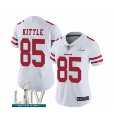 Women's San Francisco 49ers #85 George Kittle White Vapor Untouchable Limited Player Super Bowl LIV Bound Football Jersey