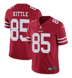 Youth Nike San Francisco 49ers #85 George Kittle Red Team Color Vapor Untouchable Limited Player NFL Jersey