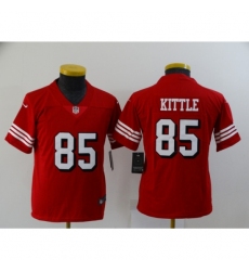 Youth San Francisco 49ers #85 George Kittle Limited Red Rush Vapor Untouchable Football Jerseys