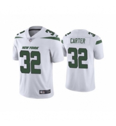 Men's New York Jets #32 Michael Carter 2021 White Vapor Untouchable Limited Stitched Football Jersey