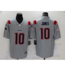 Men's New England Patriots #10 Mac Jones Gray Nike Silver Inverted Legend Jersey