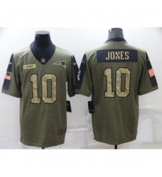 Men's New England Patriots #10 Mac Jones Nike Camo 2021 Salute To Service Limited Player Jersey