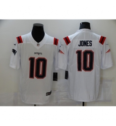 Men's New England Patriots #10 Mac Jones White 2021 NFL Draft First Round Pick Leopard Jersey