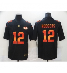 Men's Green Bay Packers #12 Aaron Rodgers Black colorful Nike Limited Jersey