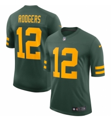 Men's Green Bay Packers #12 Aaron Rodgers Nike Green Alternate Vapor Limited Player Jersey