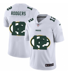 Men's Green Bay Packers #12 Aaron Rodgers White Nike White Shadow Edition Limited Jersey