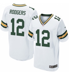 Men's Nike Green Bay Packers #12 Aaron Rodgers Elite White NFL Jersey