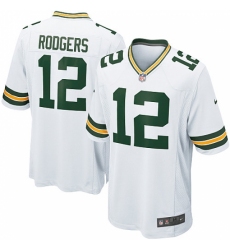 Men's Nike Green Bay Packers #12 Aaron Rodgers Game White NFL Jersey