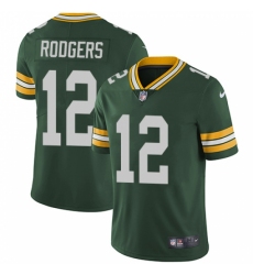 Men's Nike Green Bay Packers #12 Aaron Rodgers Green Team Color Vapor Untouchable Limited Player NFL Jersey