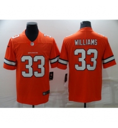 Men's Denver Broncos #33 Javonte Williams Nike Orange Stitched Limited Jersey