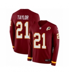Men's Nike Washington Redskins #21 Sean Taylor Limited Burgundy Therma Long Sleeve NFL Jersey
