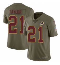 Men's Nike Washington Redskins #21 Sean Taylor Limited Olive 2017 Salute to Service NFL Jersey