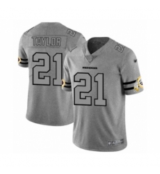 Men's Washington Redskins #21 Sean Taylor Limited Gray Team Logo Gridiron Football Jersey