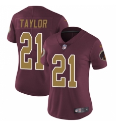 Women's Nike Washington Redskins #21 Sean Taylor Burgundy Red/Gold Number Alternate 80TH Anniversary Vapor Untouchable Limited Player NFL Jersey