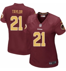 Women's Nike Washington Redskins #21 Sean Taylor Game Burgundy Red/Gold Number Alternate 80TH Anniversary NFL Jersey