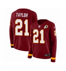 Women's Nike Washington Redskins #21 Sean Taylor Limited Burgundy Therma Long Sleeve NFL Jersey